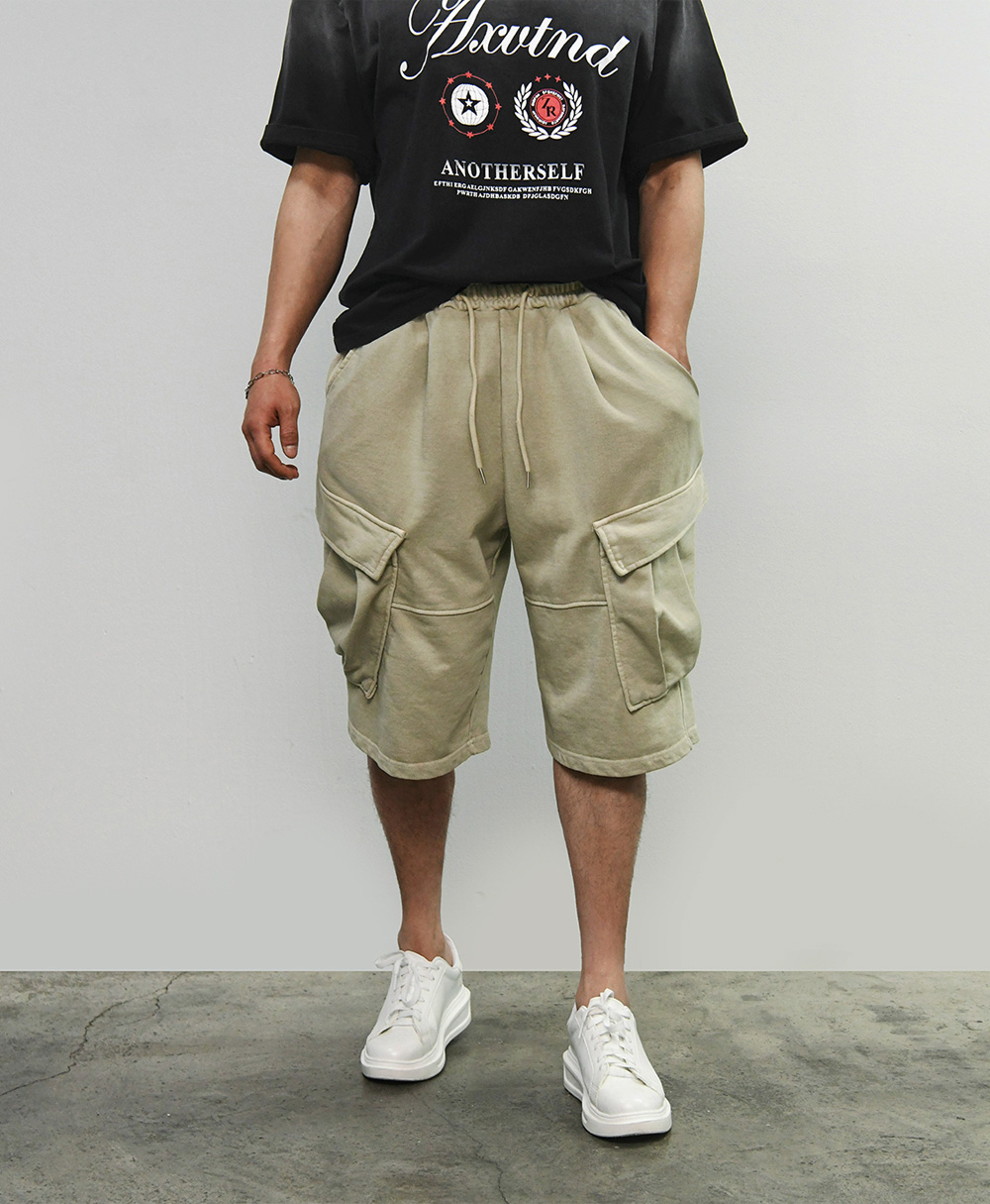 ハーフ・ショートパンツ HUECLOSET Retro Washing Bermuda Pants 25KERO395 ハーフ・ショートパンツ HUECLOSET Closet Washing Denim Shorts